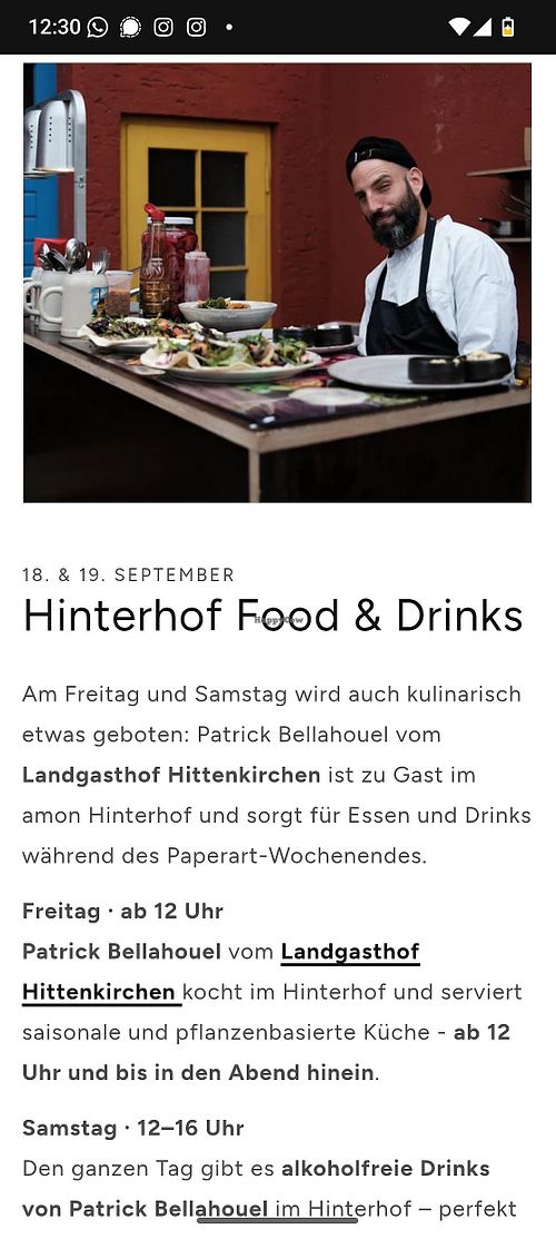 Veganes Event at Amon Store | Courtyard Garden Restaurant in Prien