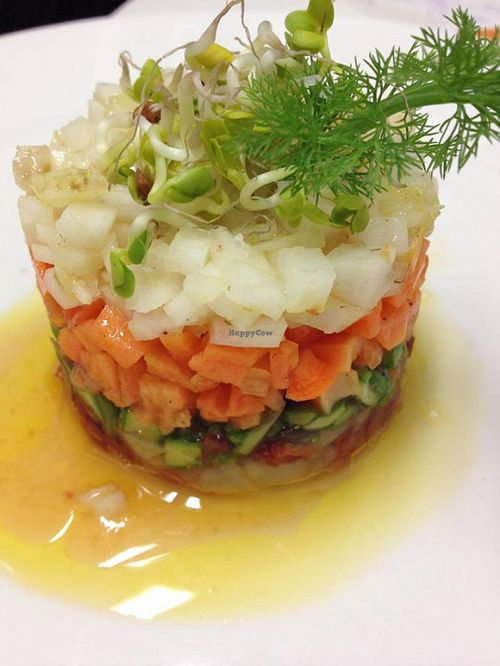 Vegetables tartar at Cor Verd in Igualada
