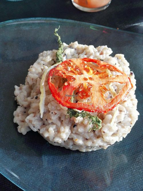 Rice and mushrooms at Cor Verd in Igualada