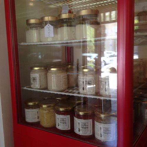 Vegan cheese and spreads at Alegria in Tel Aviv