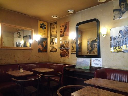 Inside at Cafe Kafka in Vienna