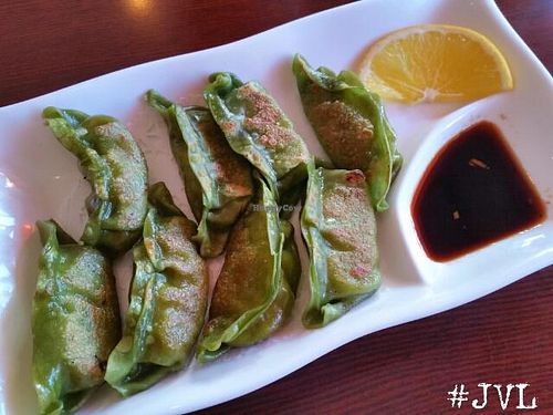 Vegan Goyza (pan fried dumpling - soy free, just rice noodles and veggies) at Sushiko in Jacksonville