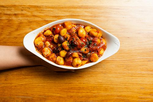 Puttanesca Gnocchi is completely VEGAN with the GF Gnocchi at Gnocchi Gnocchi Brothers Cleveland in Cleveland