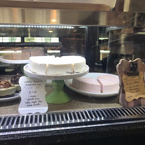 Cheezcake case chocolate in the back at Green Cup Cafe in Fort Myers