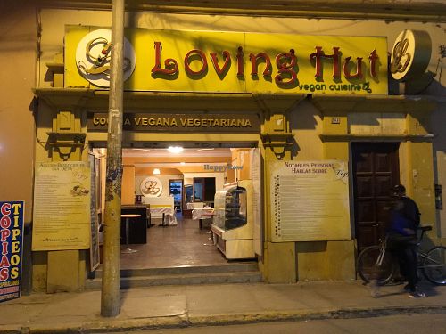 from outside  at Loving Hut in Chiclayo