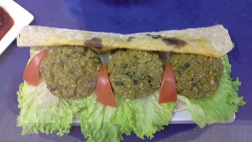 Falafel wrap at kVegan in Tenerife