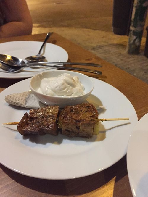 Grilled seitan at La Golondrina in Mallorca