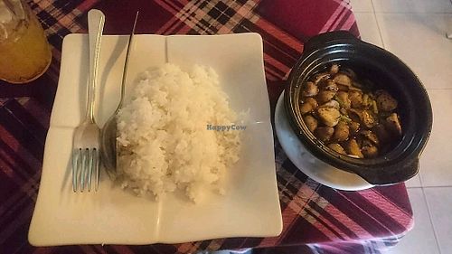 mushroom n rice at Bookworm's Coffee in Ho Chi Minh City