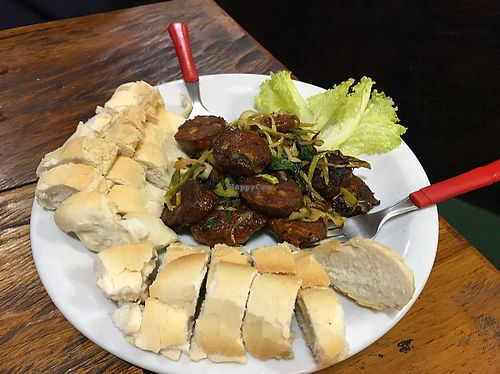 Artisan and spicy shimeji sausage at Boteco Ouzar in Sao Paulo