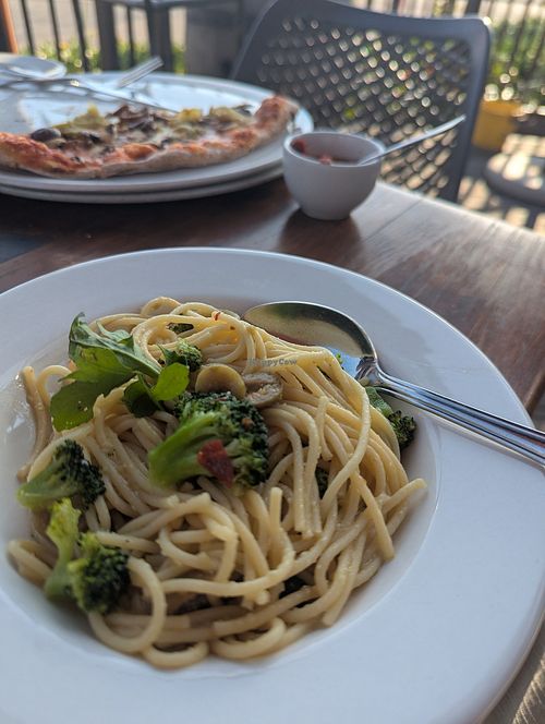 Garlic pasta at Caffe Mario Knysna in Knysna