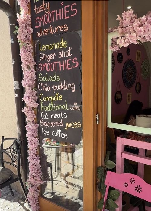 Menu options   at Smutihana  in Sarajevo