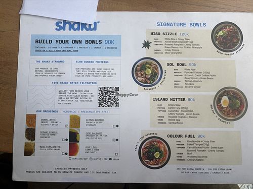 Menu  at Shaka Cafe & Restaurant - Kuta Lombok in 
