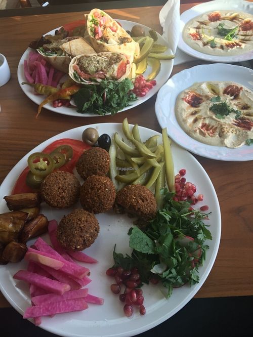 Falafel sets with hummus at Falafel Bejrut - Moliera in Warsaw