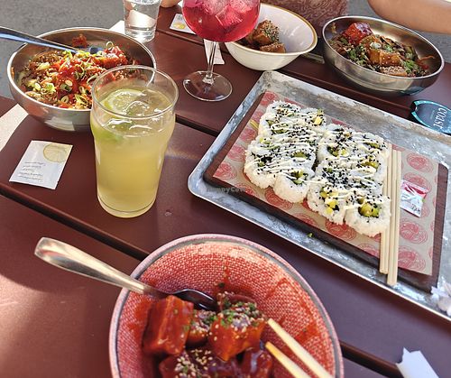 Tofu and sushi at FOX Food Market in Brussels