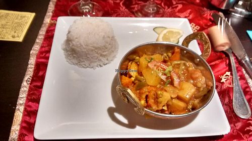 Curry, vegetables and rice at Le Yeti in Toulouse
