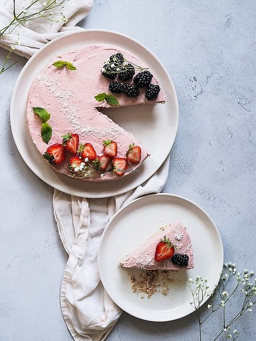 Strawberry Lemon Pie from 'Vegan Desserts' class at Roni's Kitchen in Calgary