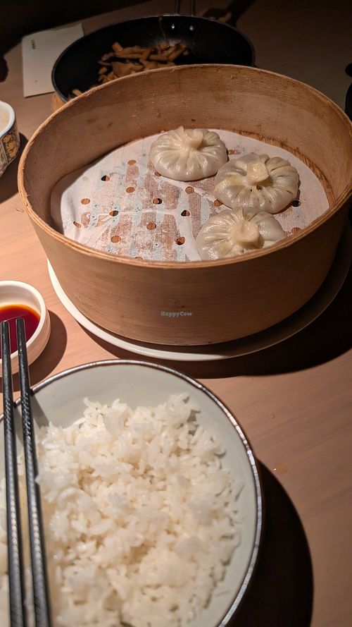 Porcini Soup Dumplings at Qingchun Pumen (New World Dontai Li Shop) in Shanghai