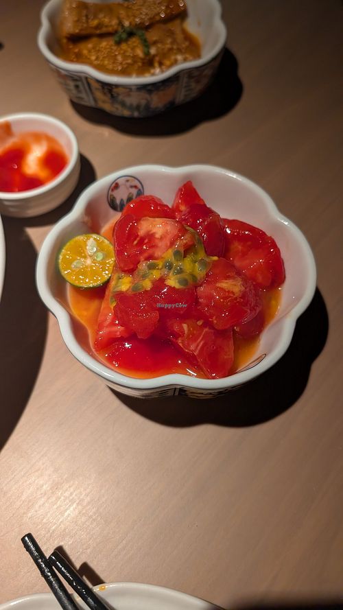 Tomato and Passionfruit at Qingchun Pumen (New World Dontai Li Shop) in Shanghai