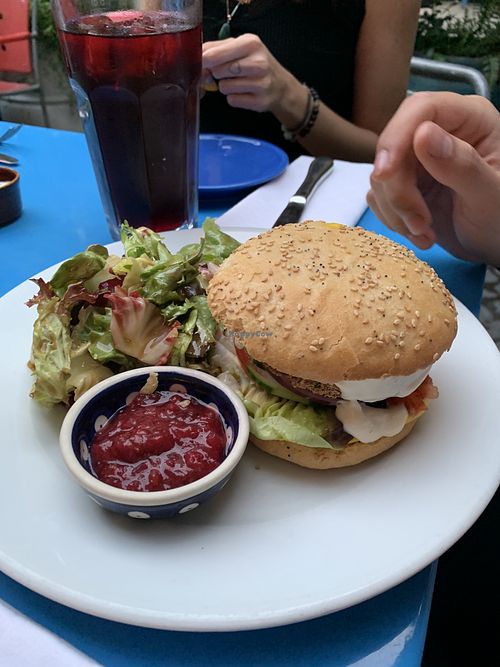 Falafel Burger at Maison Blunt in Zurich