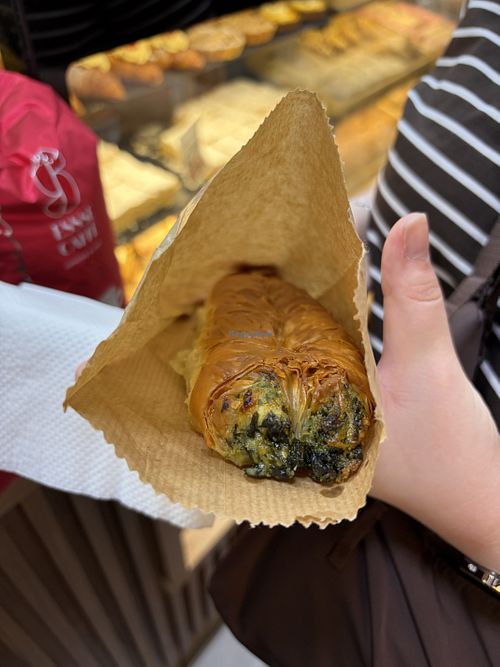 Vegan spinach burek  at Senso bakery in Kotor