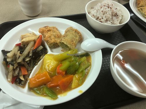 Veggie curry, Stewed radish, fried bean curd rolls at Ateen in Kowloon