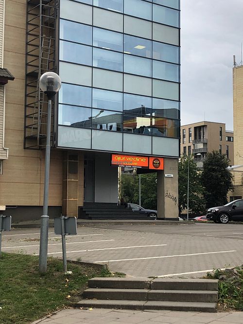 Outside at Ajurvedine Virtuve in Vilnius