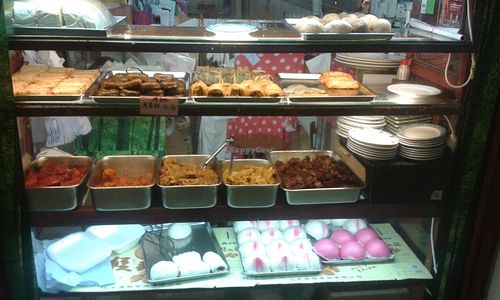 Take away counter at Tin Chi Vegetarian Food in New Territories