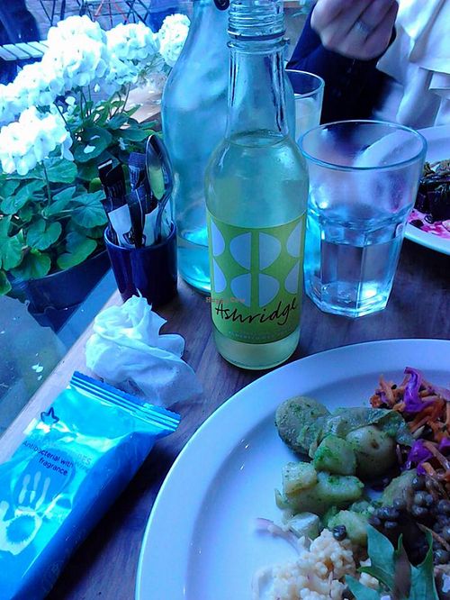 elder flour fizzy drink at The Plant Cafe in Exeter