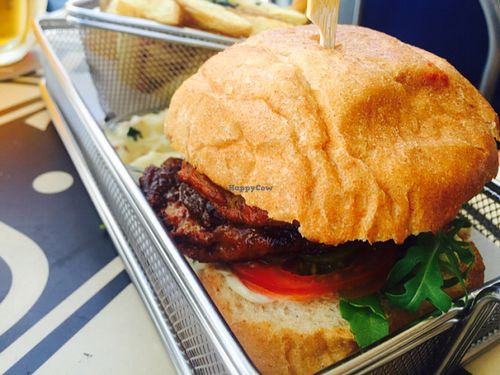 vegan burger at Refresh Restaurant - Re Fresh in Bratislava