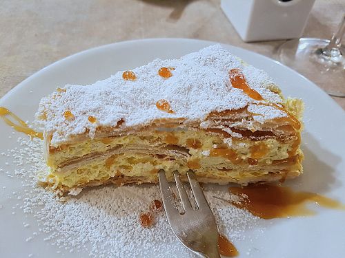 Vegan millefeuille at Il Papiro in Milan