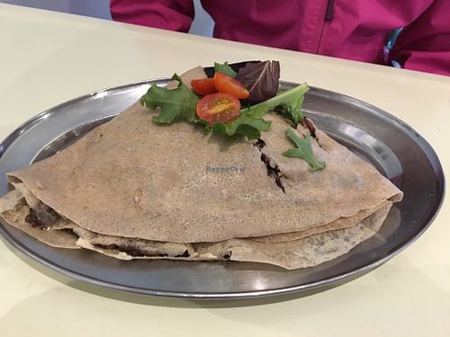 Fully-loaded burrito crepe at Bluhouse Market and Cafe in North Vancouver
