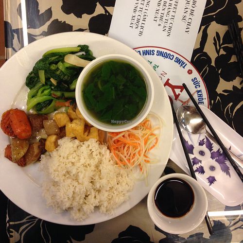 they were out of the first few things we tried to order on the menu but what we ended up with was delicious. sweet place. at Bo De Chay - Market and Restaurant in Hanoi