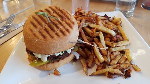 Vegan cheeseburger at Pure Kitchen - Richmond Rd in Ottawa