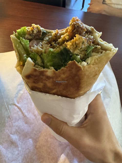 Vegan falafel wrap   at Hummus Hummus Middle Eastern Cuisine & Catering in Vancouver
