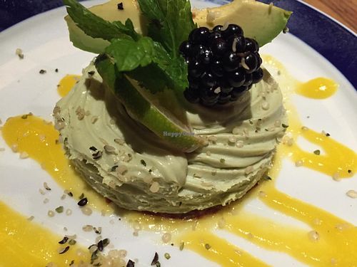 raw vegan cheesecake  at Flax & Kale - Placa Castella in Barcelona