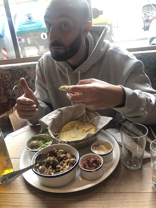 Tacos to share  at Flax & Kale - Placa Castella in Barcelona