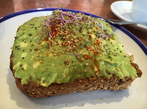 avocado toast  at Flax & Kale - Placa Castella in Barcelona
