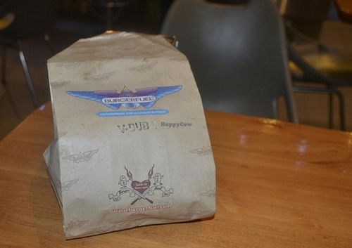 my vegan burger at BurgerFuel in Dubai