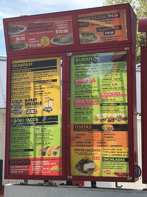 Vegan burrito and taco  at California Mexican Food in Bellevue