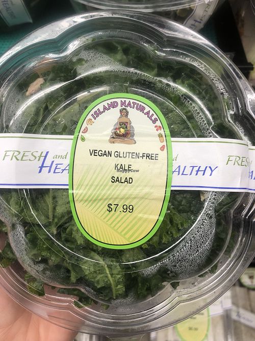 Kale salad in the to go section  at Island Naturals in Hilo