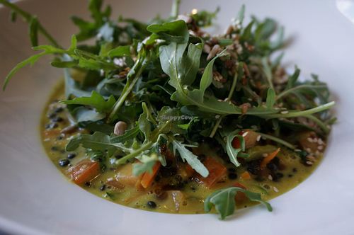 Beluga lentils in coconut cream (Vegan). at Green Pumpkin in Riga