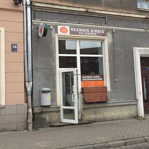 view from the street at Green Pumpkin in Riga