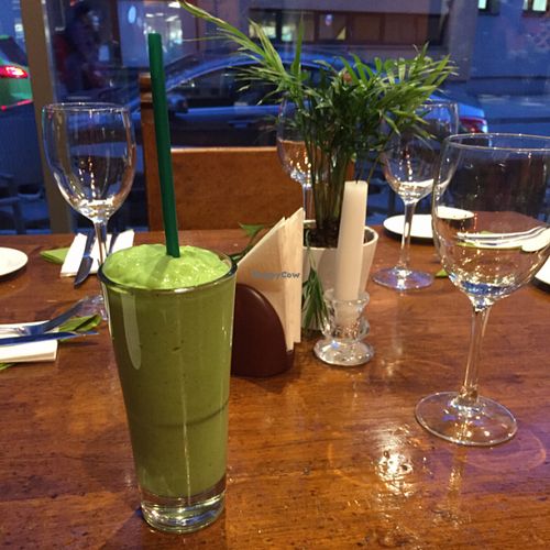 delicious vegan smoothies  at Green Pumpkin in Riga