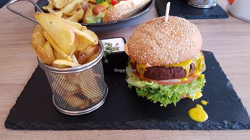 Chili bean burger at Green Pumpkin in Riga