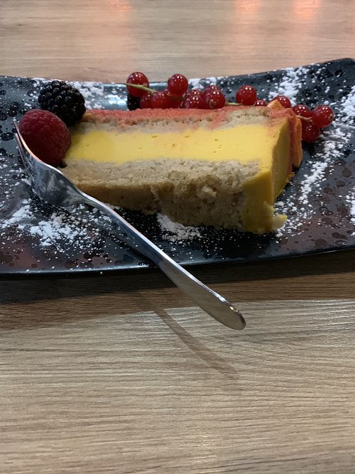 Pumpkin cake at Green Pumpkin in Riga