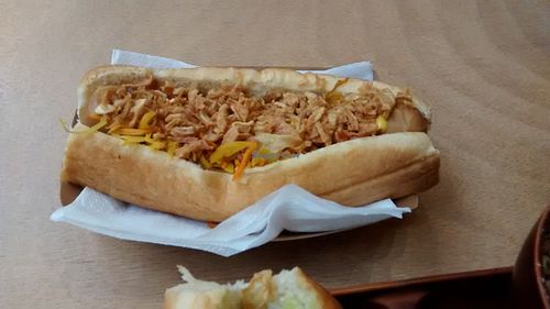 Hot dog at Le Tricycle in Paris