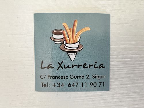 Sticker.  at La Xurreria in Sitges