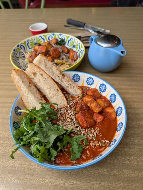 Shakshuka and noodles at Cafe Go. in Geelong