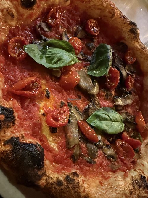 Pizza tomato and funghi  at La Pappa Mallorca | Italian Restaurant in Mallorca