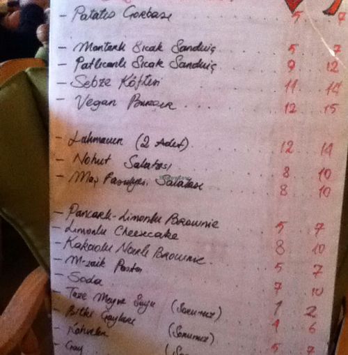Daily Menu at Veganka in Ankara